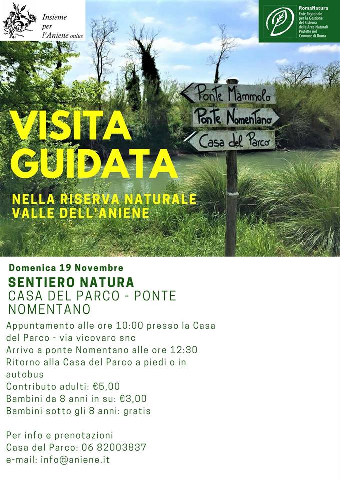 Visita guidata nella Riserva Naturale Valle dell'Aniene