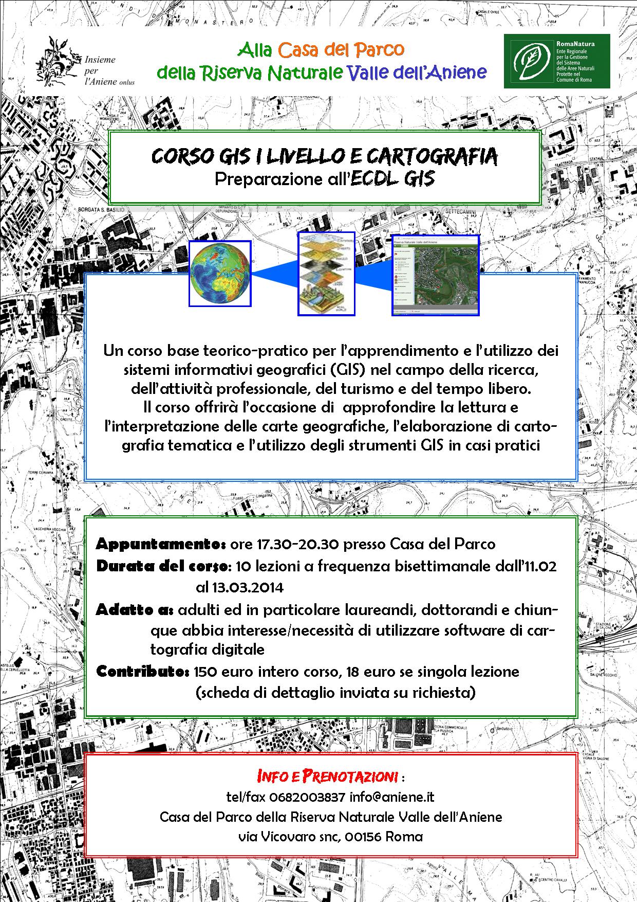 CORSO GIS I LIVELLO E CARTOGRAFIA